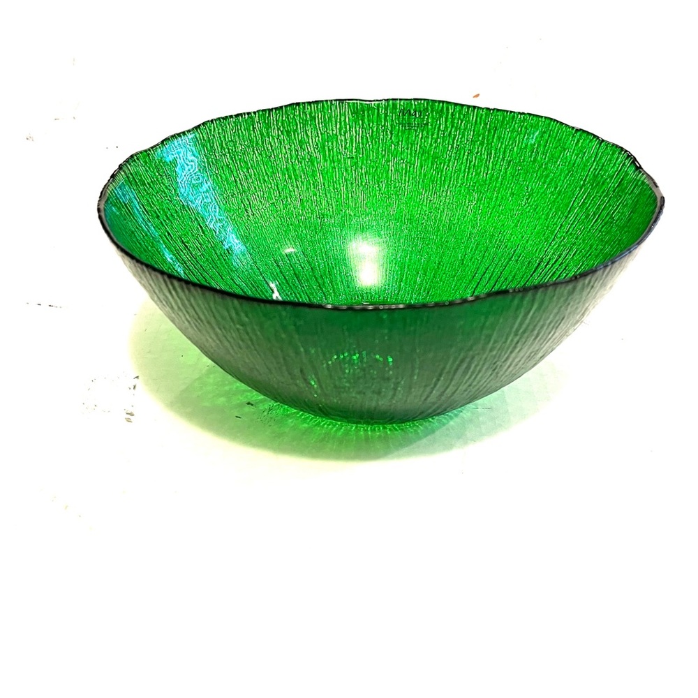 Vintage Emerald Green Glass Bowl
